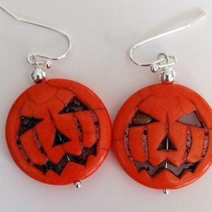 Jack o lantern earrings